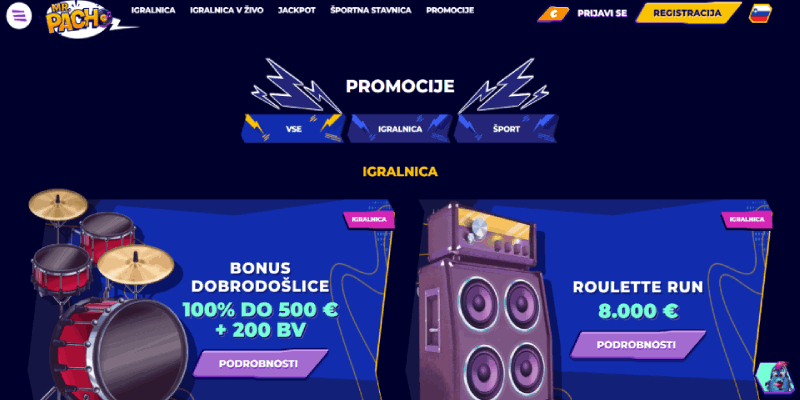 promocijska stran Mr.Pacho